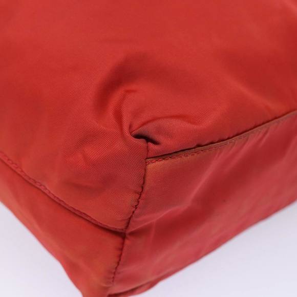 PRADA Nylon Hand Bag Red Auth 80112 - Picture 14 of 16